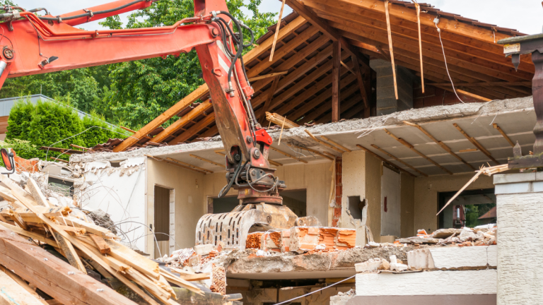 Home demolition for property redevelopment