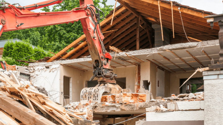 Home demolition for property redevelopment
